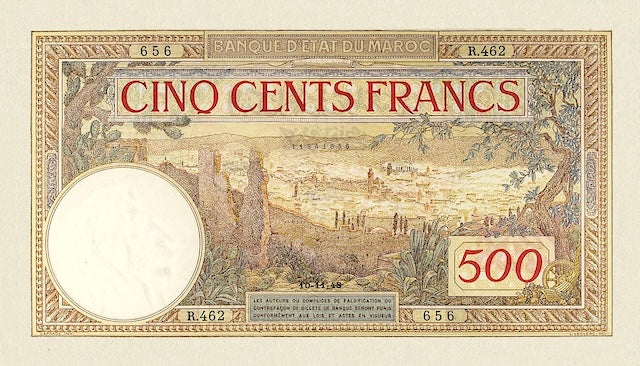 Morocco, Banque D'Etat Du Maroc, 5 - 1000 Francs, 1919 - 1950, P.9 - P.16, Complete Set REPLICA My Store