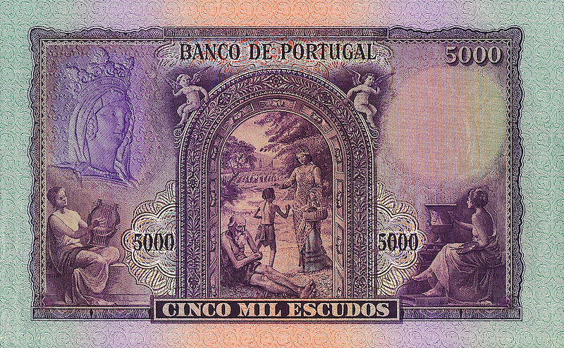 Portugal 1959 1000 Escudos replica banknote front and back design