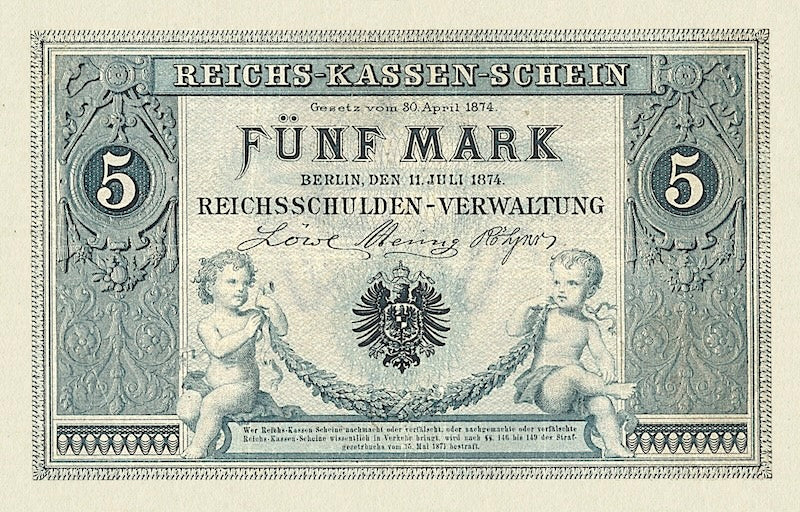 Germany, Reichskassenschein, 5, 20 & 50 Mark, 1874, P.1 - P.3 REPLICA My Store