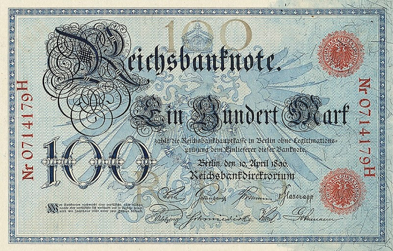 Replica of 1895 Reichsbanknote 1000 Mark Germany