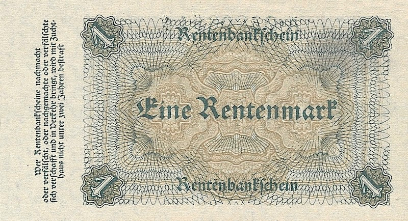 Germany, Rentenbankschein 1 - 1000 Rentenmark, 1923, P.161 - P.168, Complete Set REPLICA My Store