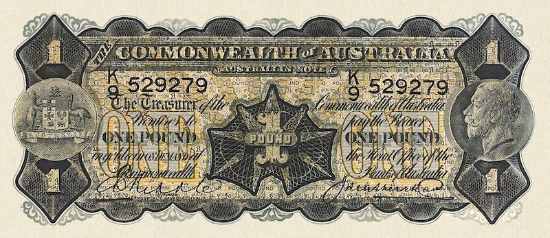 Australia, Commonwealth Bank,  1/2 Sovereign, 1 - 10 Pounds, 1925 - 1933, P.15 - P.18, Complete Set REPLICA My Store