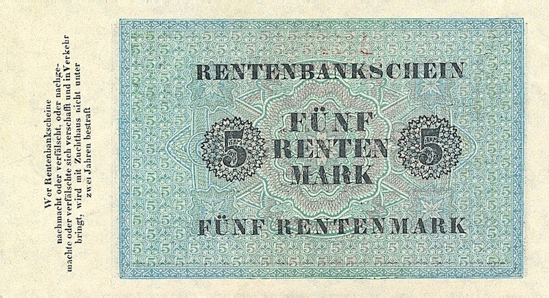 Germany, Rentenbankschein 1 - 1000 Rentenmark, 1923, P.161 - P.168, Complete Set REPLICA My Store
