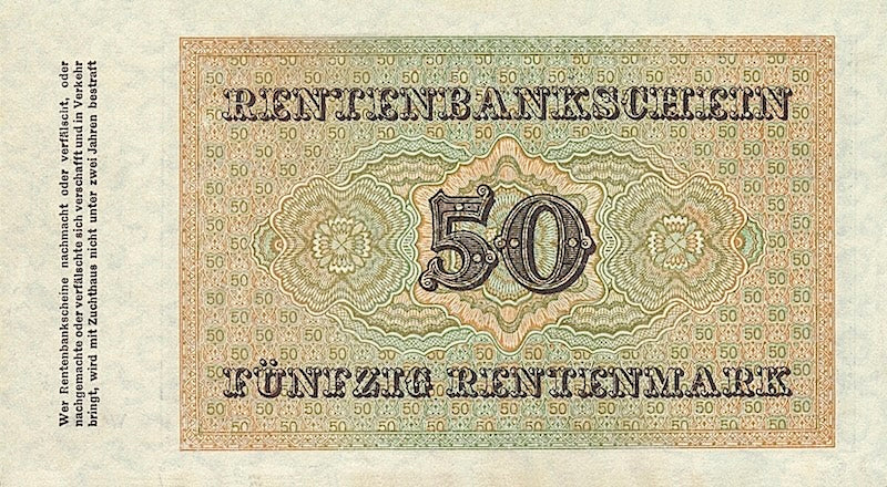 Germany, Rentenbankschein 1 - 1000 Rentenmark, 1923, P.161 - P.168, Complete Set REPLICA My Store