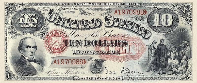 United States, Treasury Notes, 2 - 10,000 Dollars, 1878, P.165 - P.175, Complete Set REPLICA My Store