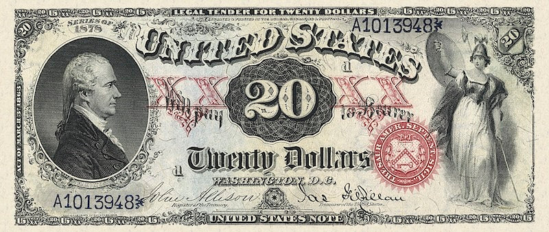 United States, Treasury Notes, 2 - 10,000 Dollars, 1878, P.165 - P.175, Complete Set REPLICA My Store