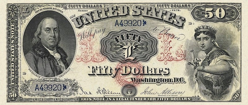 United States, Treasury Notes, 2 - 10,000 Dollars, 1878, P.165 - P.175, Complete Set REPLICA My Store