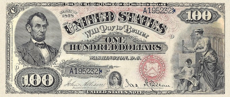 United States, Treasury Notes, 2 - 10,000 Dollars, 1878, P.165 - P.175, Complete Set REPLICA My Store