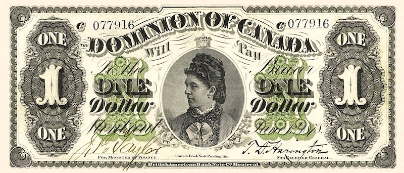 “Dominion of Canada 1 Dollar 1923 replica banknote”