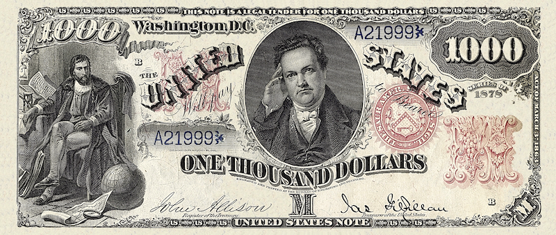 United States, Treasury Notes, 2 - 10,000 Dollars, 1878, P.165 - P.175, Complete Set REPLICA My Store