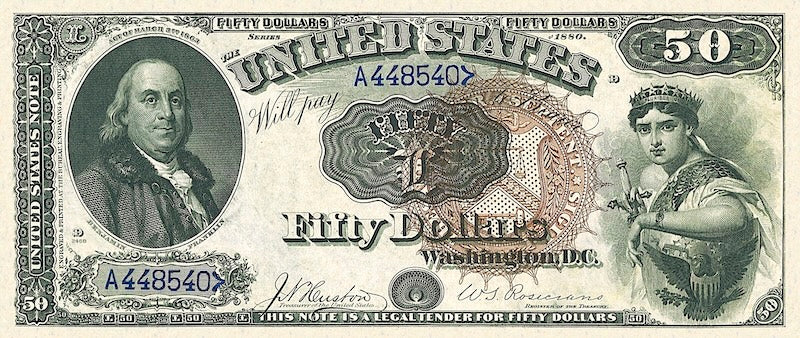United States, Treasury Notes, 1 - 1000 Dollars, 1880, P.176 - P.184, Complete Set REPLICA My Store