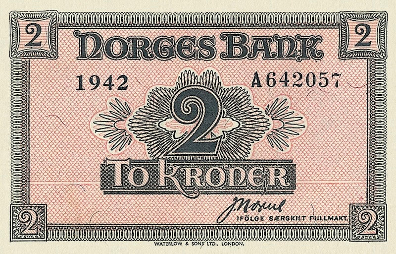 Norway (Government in Exile), Krigsseddel, 1 - 1000 Kroner, 1942, P.17 - P.24, Complete Set REPLICA My Store
