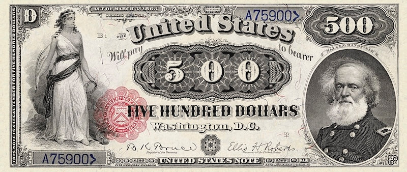 United States 1880 100 Dollar replica Treasury Note