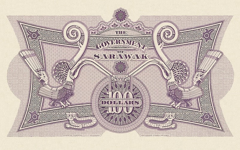 Sarawak, Rajah Brooke, 1 - 100 Dollars, 1929, P.14 - P.19, Complete Set REPLICA My Store