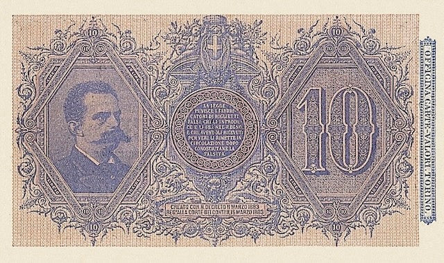 Italy, Biglietto Di Stato, 5, 10 & 25 Lire, 1882 - 1923, P.18 - P.24, Complete Set REPLICA My Store