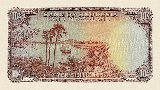 Rhodesia & Nyasaland, QEII 1956, 10 Shillings, 1, 5, 10 Pounds, P.20 - P.23, Complete Set REPLICA My Store