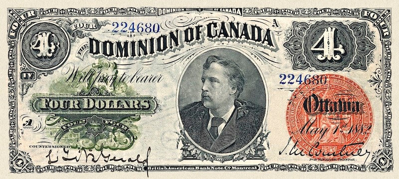 Dominion of Canada, 4 Dollars, 1882 - 1902, Complete Set REPLICA My Store