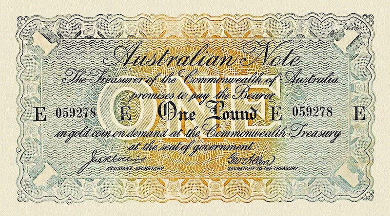 Australia, Commonwealth Treasury, 5 Shillings, 10 Shillings & 1 Pound, 1913, P.1, P.1A, P.2, Complete Set REPLICA My Store