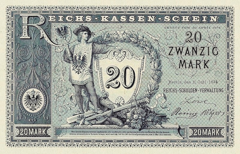 Germany, Reichskassenschein, 5, 20 & 50 Mark, 1874, P.1 - P.3 REPLICA My Store