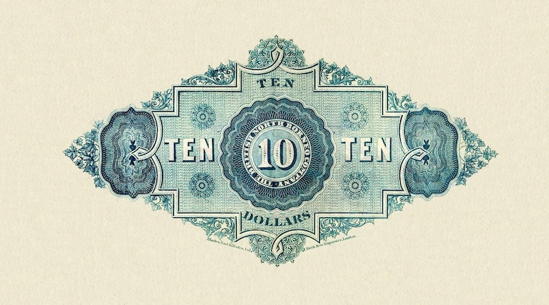 British North Borneo (Sabah), 10 Dollars, 1927, P.22 REPLICA My Store