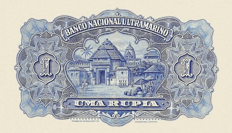 Portuguese India, Banco Nacional Ultramarino, 1 - 500 Rupias (Rupees) 1924, P.23 - P.30, Complete Set REPLICA My Store