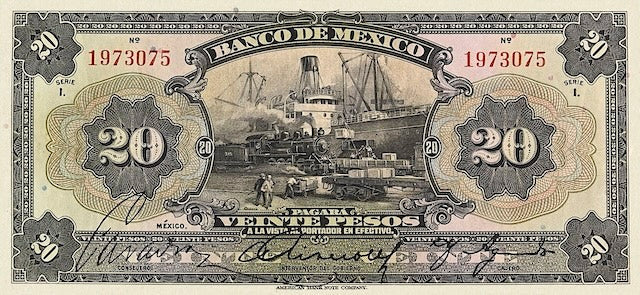 Mexico, Banco de Mexico,  5 - 1000 Pesos, 1925, P.21 - P.27, Complete Set REPLICA My Store