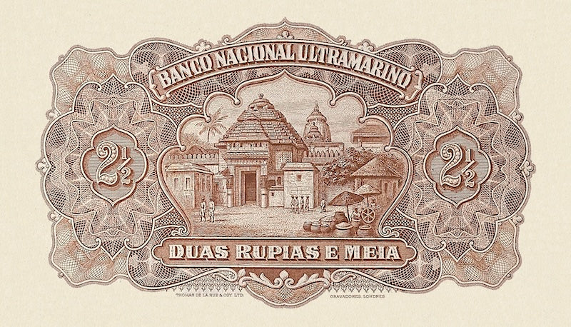 Portuguese India vintage 1924 replica banknotes full set front and back