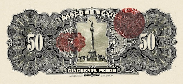 Mexico, Banco de Mexico,  5 - 1000 Pesos, 1925, P.21 - P.27, Complete Set REPLICA My Store