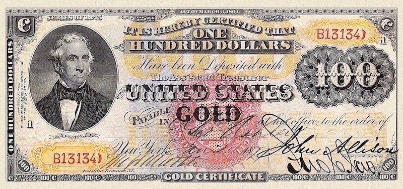 United States, 100 - 10000 Gold Dollars, 1870, P.249 - P.258, P.NL, Complete Set REPLICA My Store