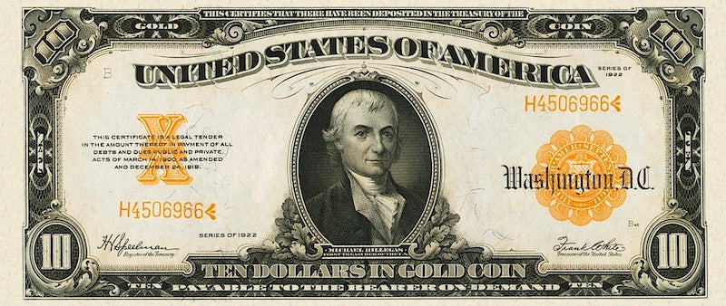 United States, 10 - 1000 Gold Dollars, 1922, P.274 - P.279, Complete Set REPLICA My Store
