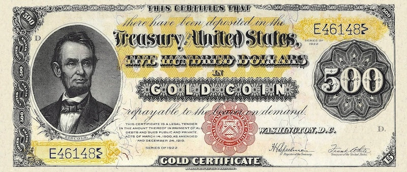 United States, 10 - 1000 Gold Dollars, 1922, P.274 - P.279, Complete Set REPLICA My Store