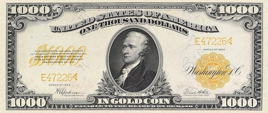 United States, 10 - 1000 Gold Dollars, 1922, P.274 - P.279, Complete Set REPLICA My Store