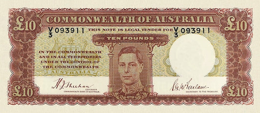Australia 1938 George VI 10 Shillings to 10 Pounds replica set