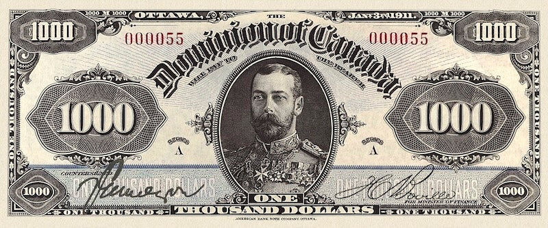 Dominion of Canada, 500 & 1000 Dollars, 1911, P.28 - P.29, REPLICA My Store