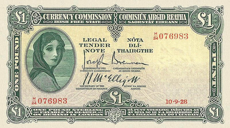 Ireland, Saorstát Éireann, Lady Lavery, 10 Shillings, 1 - 100 Pounds, 1928, Complete Set, P.1A - P.7 REPLICA My Store