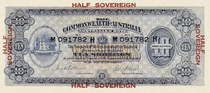 Australia, Treasury Issues, 1/2 Sovereign, 1 - 100 Pounds, 1913 - 1918, P.3 - P.9, Complete Set REPLICA My Store