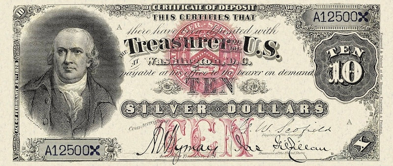 United States, Silver Certificate, 10 - 1000 Dollars, 1878, P.309 - P.314, Complete Set REPLICA My Store