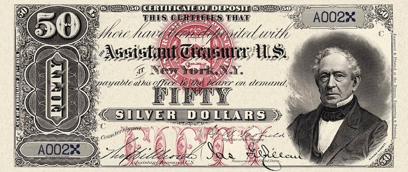 United States, Silver Certificate, 10 - 1000 Dollars, 1878, P.309 - P.314, Complete Set REPLICA My Store