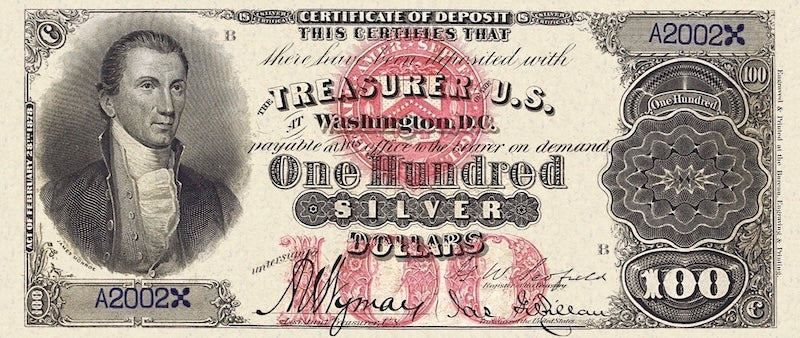 United States, Silver Certificate, 10 - 1000 Dollars, 1878, P.309 - P.314, Complete Set REPLICA My Store
