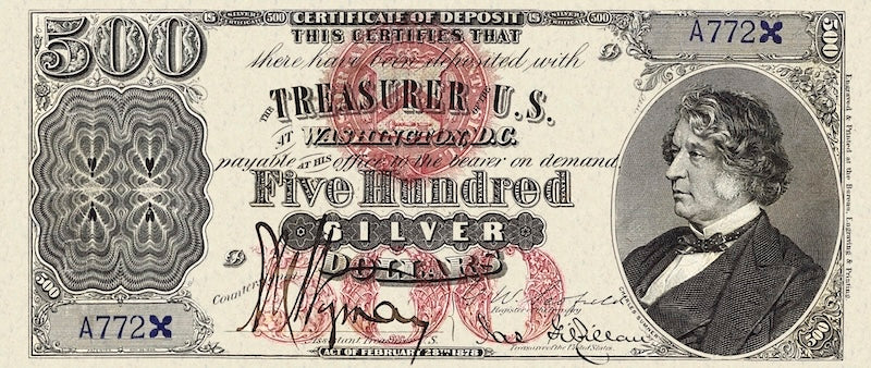 United States, Silver Certificate, 10 - 1000 Dollars, 1878, P.309 - P.314, Complete Set REPLICA My Store