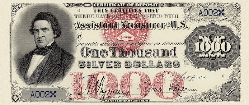 United States, Silver Certificate, 10 - 1000 Dollars, 1878, P.309 - P.314, Complete Set REPLICA My Store