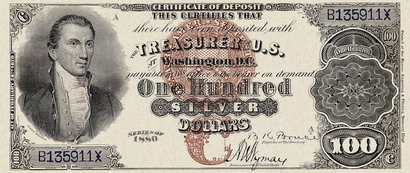 United States, Silver Certificate, 10 - 1000 Dollars, 1880, P.315 - P.320, Complete Set REPLICA My Store