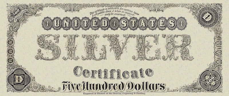 United States, Silver Certificate, 10 - 1000 Dollars, 1880, P.315 - P.320, Complete Set REPLICA My Store