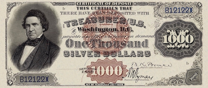 United States, Silver Certificate, 10 - 1000 Dollars, 1880, P.315 - P.320, Complete Set REPLICA My Store