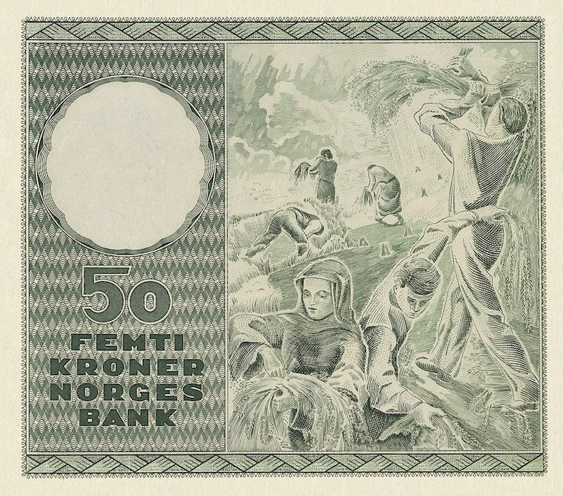 Norway, Norges Bank, 5 - 1000 Kroner, 1948 - 1976, P.30 - P.35, Complete Set REPLICA My Store