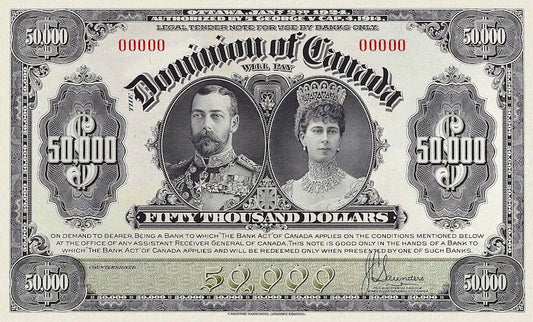 Dominion of Canada, 50000 Dollars, 1918, P.32B, REPLICA My Store