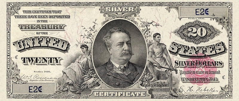 United States, Silver Certificate, 1 - 1000 Dollars, 1891, P.326 - P.334, Complete Set REPLICA My Store