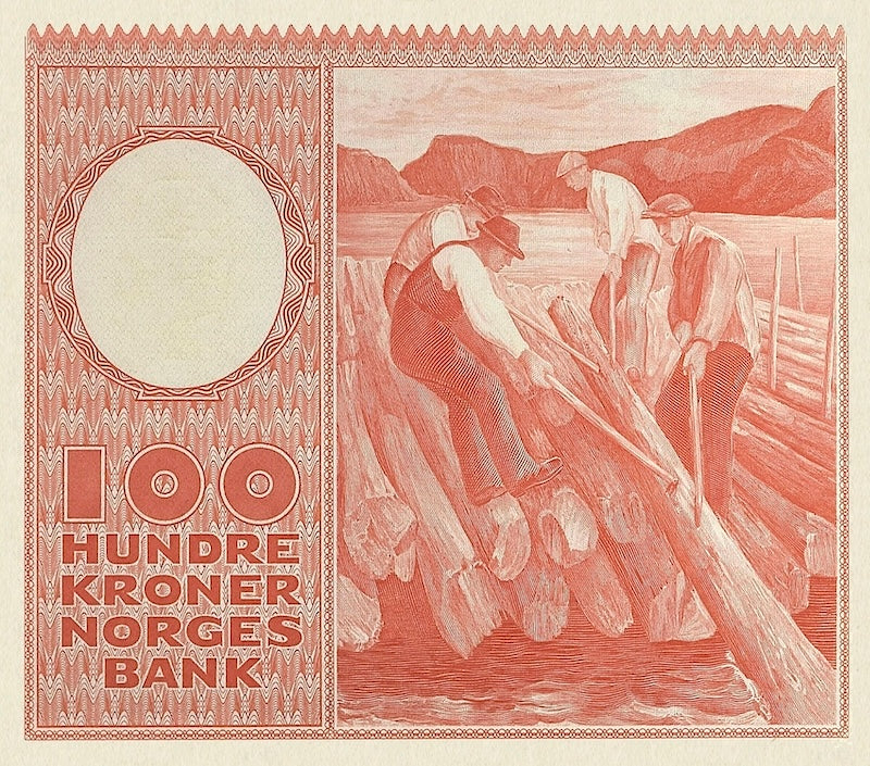 Norway, Norges Bank, 5 - 1000 Kroner, 1948 - 1976, P.30 - P.35, Complete Set REPLICA My Store