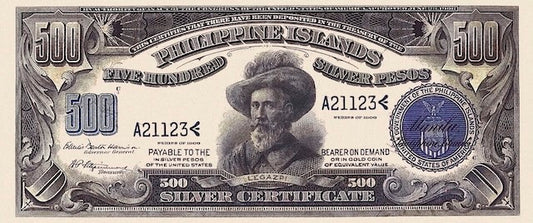 “1906 Philippine Islands Silver Certificate replica banknotes”
