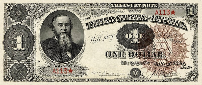 United States, Treasury Notes, 1 - 1000 Dollars, 1890, P.344 - P.350, Complete Set REPLICA My Store